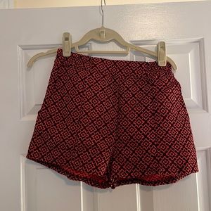 Red and navy blue shorts